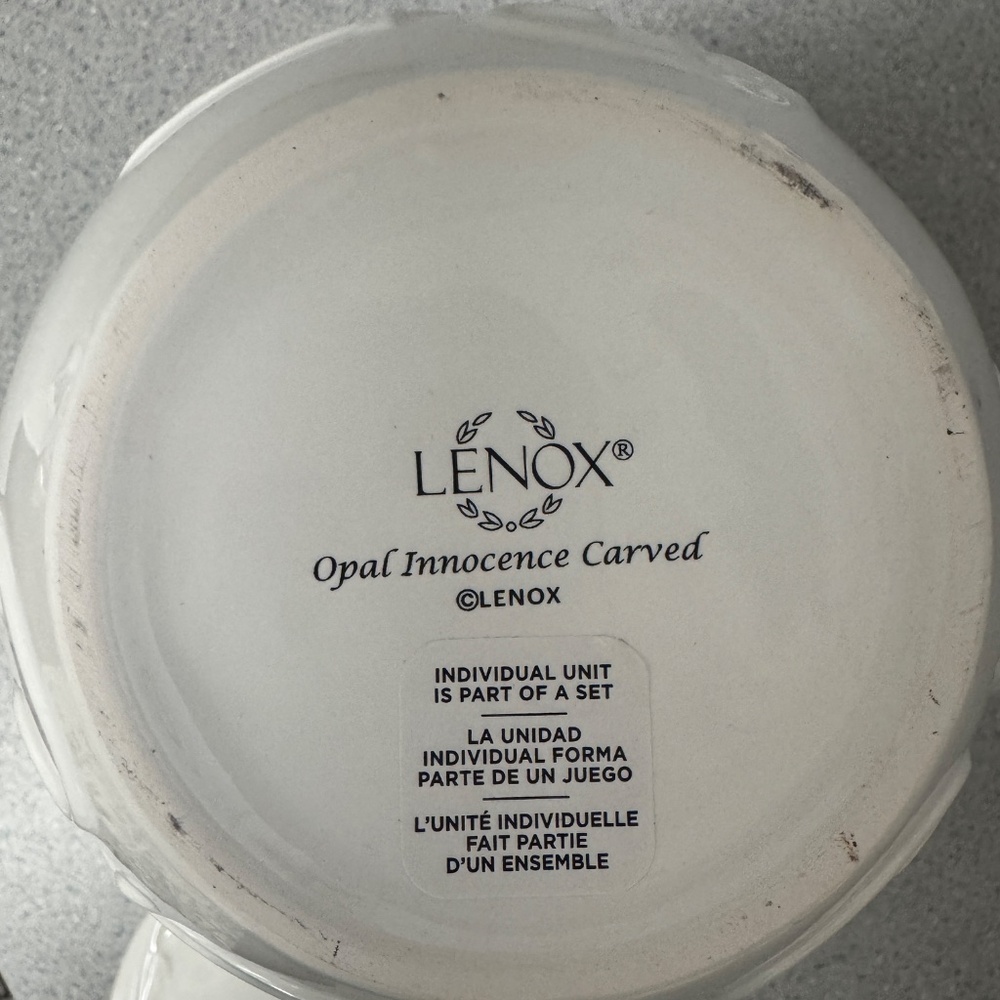 Lenox “Opal Innocence Carved” Kitchen Canisters – Set of 2 - Picture 4 of 12